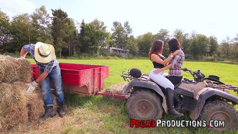 leena rey and amanda bellucci - #threesome at the family farm #french - 3 way porn